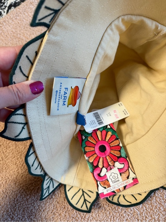 FARM Rio Accessories - NWT FARM Rio Beige Bucket Hat